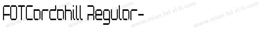 FOTCardahill Regular字体转换